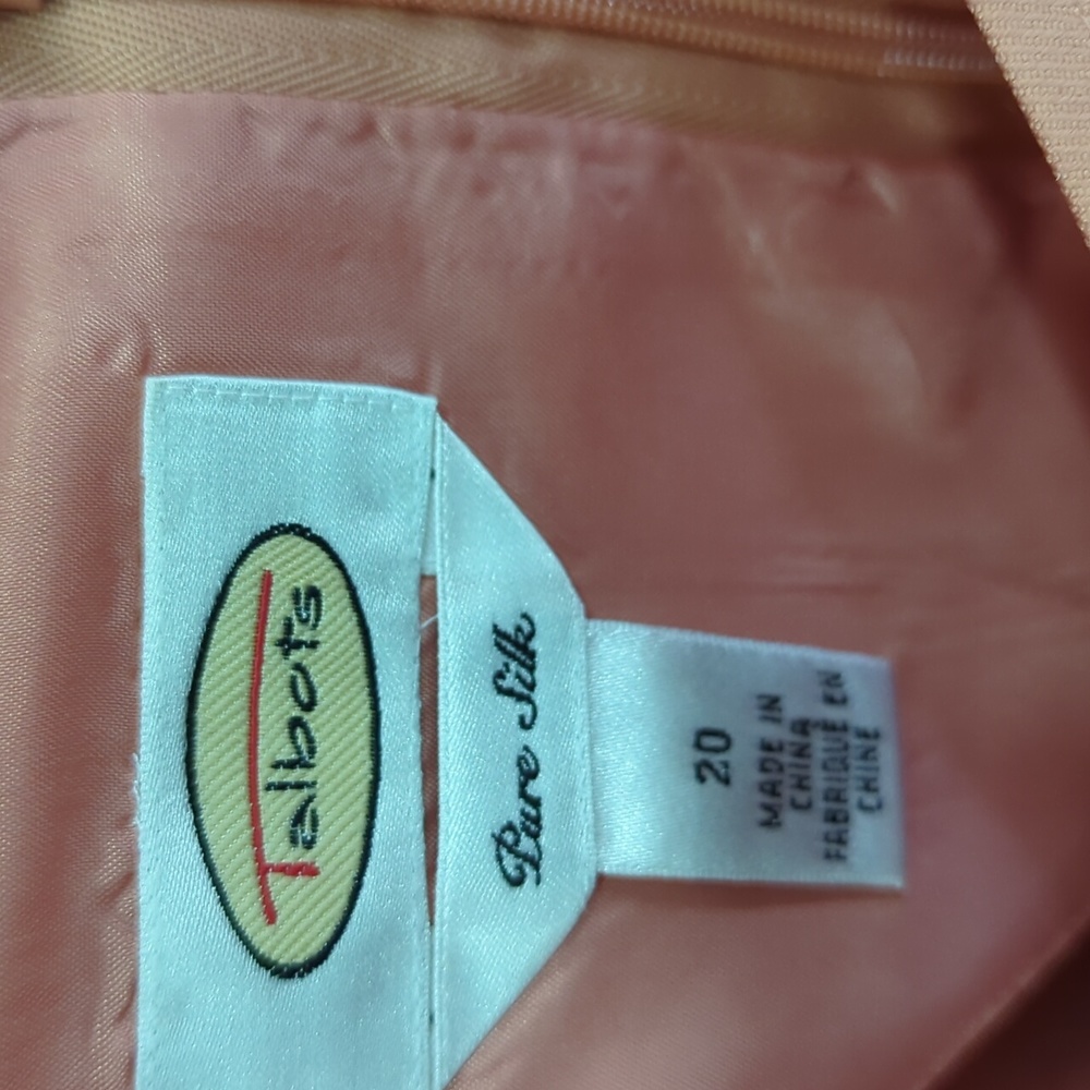 💥50% sale💥Talbots Silk sleeveless dress peach orange sz20 #c110 - Picture 2 of 7